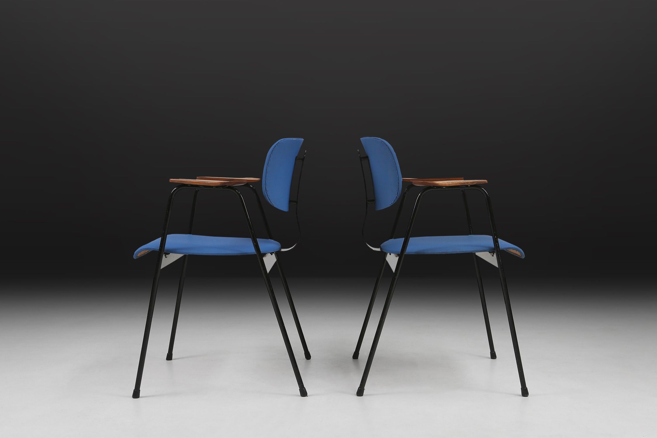 Set of 6 Dining Chairs by Willy Van Der Meeren for Tubax, Belgium, 1950sthumbnail